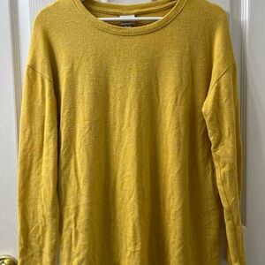Yellow Long Sleeve Sweater Shirt